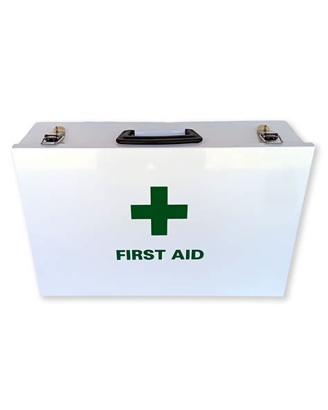 white metal first aid box|metal first aid box empty.